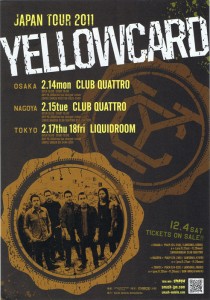 YELLOWCARD JAPAN TOUR 2011